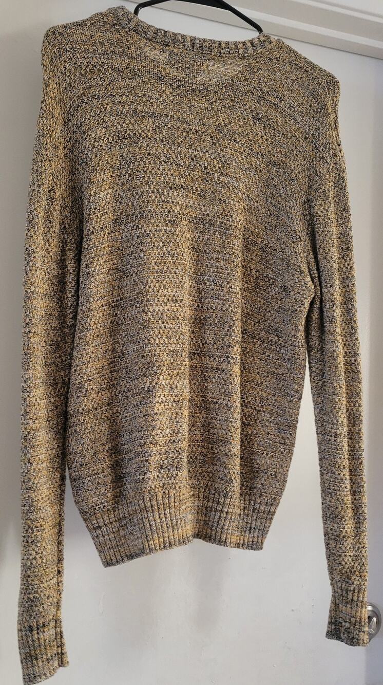 Cotton On Womens Sweater M Mustard Marled Crew Neck Textured Knit Pullover NWT